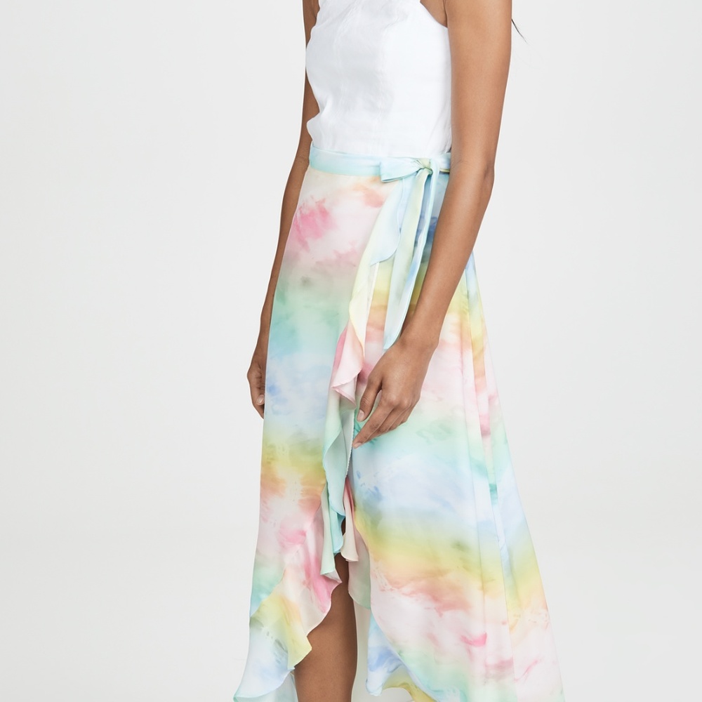 Amanda Uprichard xs Tessa Tie Dye Wrap Skirt